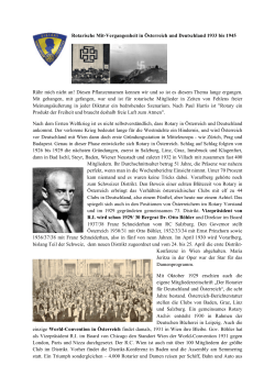Geschichte Rotary`s 1933