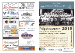 Konzertprogramm 2015 - Stadtkapelle Spittal an der Drau