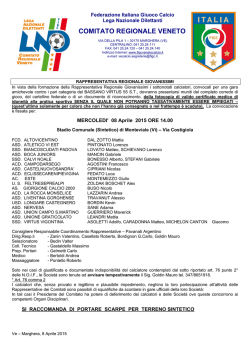 Comunicato Stampa_Convocazione Rappresentativa
