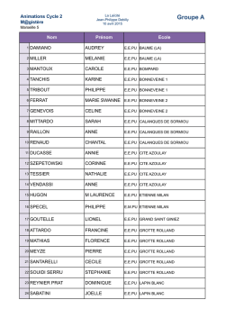 Groupe A - Circonscription de Marseille 5