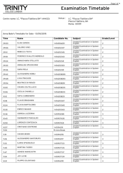 Language Timetable Report