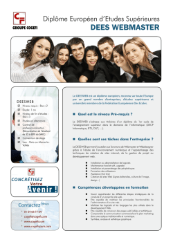 DEES WEBMASTER - Cogefi formation
