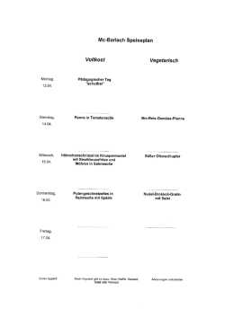 Speiseplan der EBG-Mensa vom 13.04.2015 bis zum 16.04.2015