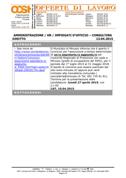 AMMINISTRAZIONE / HR / IMPIEGATI D`UFFICIO