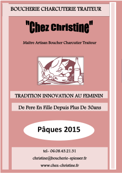 Pâques 2015 - Boucherie-Charcuterie