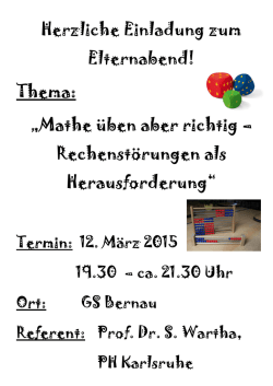 Einladung zum Elternabend - Volksschule Bernau a. Chiemsee