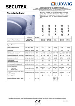 Datenblatt Secutex-Vliesstoffe