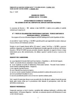 Bando - Azienda ULSS 19