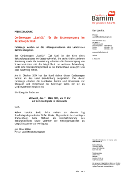 150305-PE-Sanitätsfahrzeuge Übergabe - Amt Biesenthal