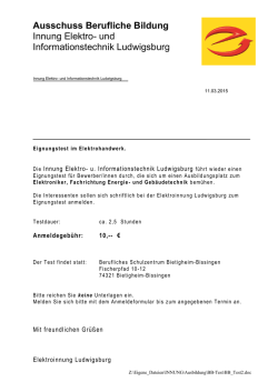 Eignungstest im Elektrohandwerk