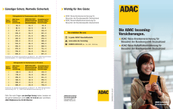 Die ADAC Incoming- Versicherungen.