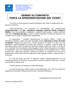 08/04/2015 Questura Genova ticket generi di conforto