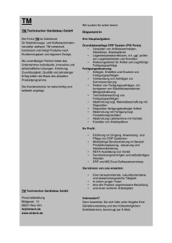Disponent 150311 - TM Technischer Gerätebau