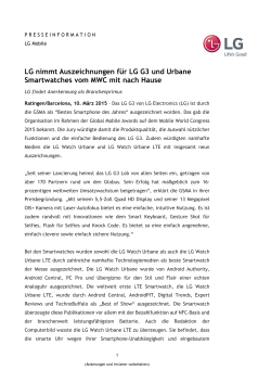Pressemitteilung_LG nimmt Auszeichnungen für LG G3 und Urbane