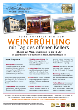WEINFRÜHLING - Genossenschaftskellerei Heilbronn
