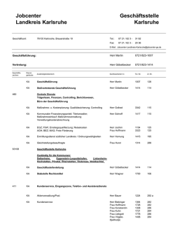 Jobcenter Landkreis Karlsruhe Gesch&auml;ftsstelle Karlsruhe