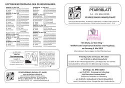 PFARRBLATT - Pfarrverband Dachau