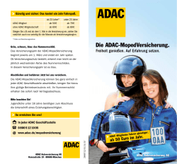 Die ADAC-MopedVersicherung.