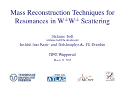 Mass Reconstruction Techniques for Resonances in WW Scattering