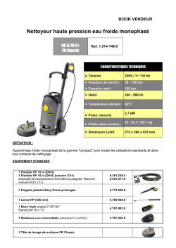 Voir la fiche technique Karcher HD 5/15 C+ +FR 30