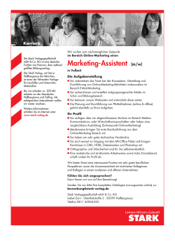 Marketing-Assistent (m/w)