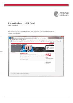 Internet Explorer 11 - SAP Portal
