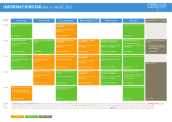INFORMATIONSTAG AM 14. M&Auml;RZ 2015
