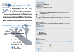 locandina evento - Federazione Italiana Biotecnologi