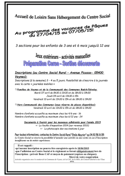 programme centre social
