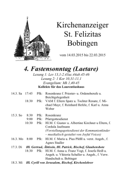 Aktueller Kirchenanzeiger