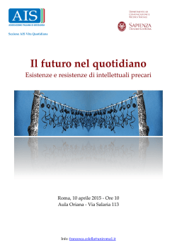 Il programma - Dipartimento di Comunicazione e Ricerca Sociale