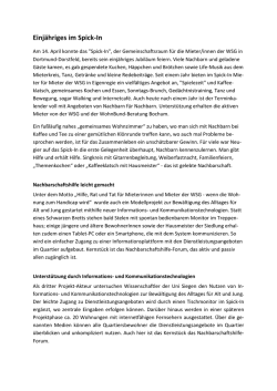Einj&auml;hriges im Spick-‐In