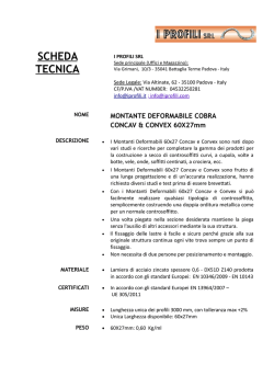 Scheda tecnica Montante deformabile CONCAV