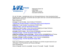 Wir, der VfL Stade – Handball laden dich zum Schnuppertraining ein