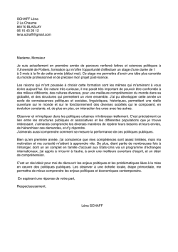 Consulter la lettre de motivation
