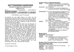 GOTTESDIENSTANZEIGER