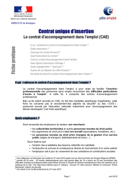 Fiche pratique CUI-CAE - Bretagne