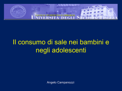 Il consumo di sale nei bambini e negli adolescenti