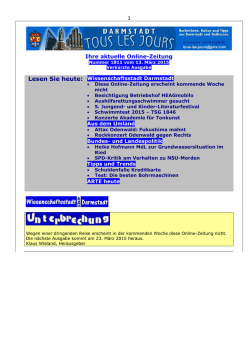 Ihre aktuelle Online-Zeitung