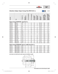 Informations techniques: Tampons d`ancrage Fischer FBN II 85.651.xx