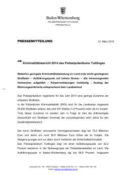 Pressemitteilung vom 13. März 2015 - Polizei Baden