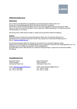 Guided Tours Datenschutz