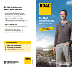 Die ADAC Versicherungen.