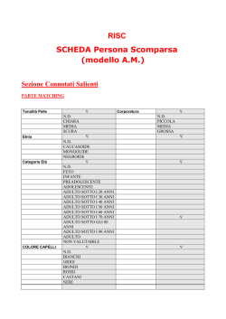 Scheda ante mortem (AM)