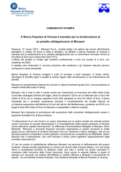 il comunicato stampa