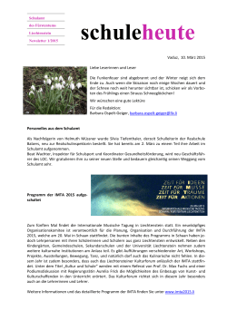 schuleheute - Newsletter Nr. 1 / 2015, März 2015