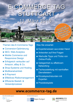E-Commerce-Tag Stuttgart am 11. M&auml;rz 2015