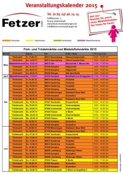 Flohmarkt - Fetzer Veranstaltungen