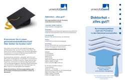 Doktorhut - alles gut? Karriereperspektiven nach der Promotion in