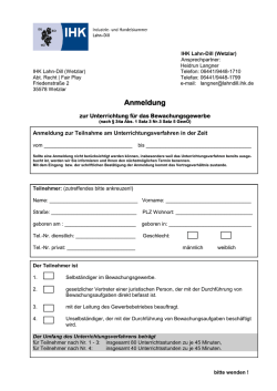 Anmeldung für die Unterrichtung im - IHK Lahn-Dill